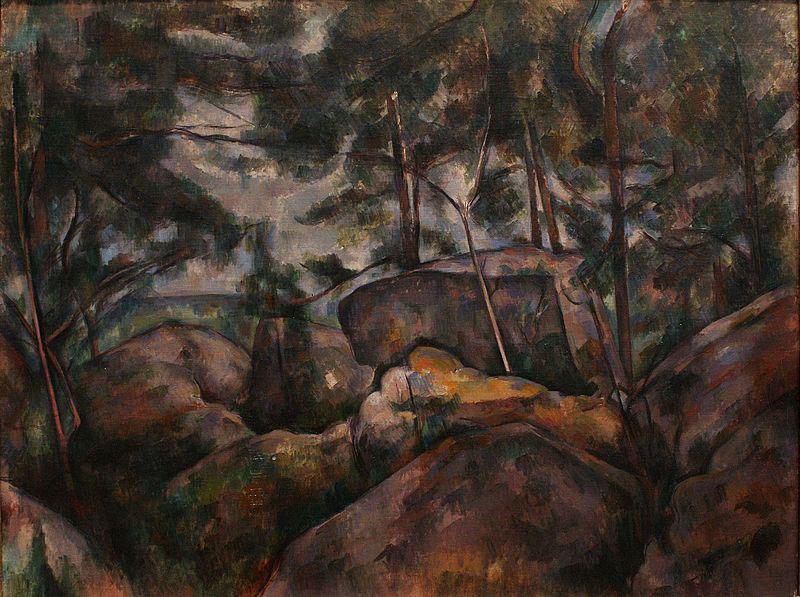 Paul Cezanne Rocks in the Forest Sweden oil painting art
